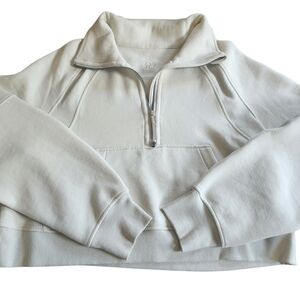 LULULEMON ATHLETICA  Scuba Oversized Funnel Neck Half Zip, M/L, Cream Color